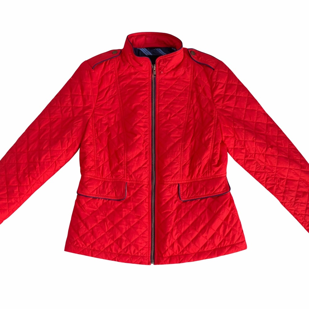 Talbots Vibrant Red Quilted Jacket